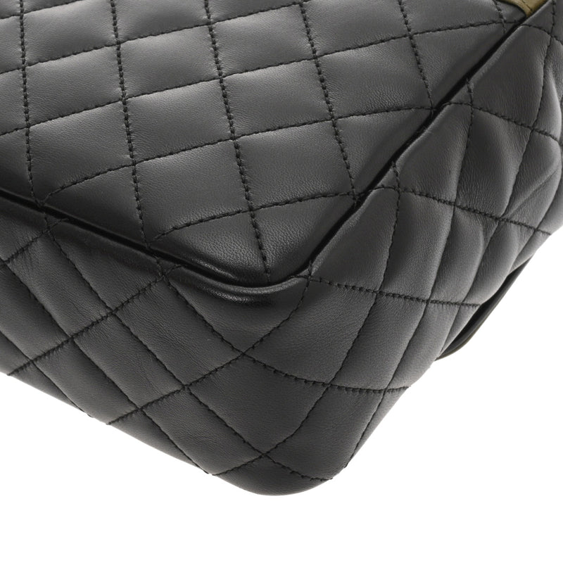 CHANEL シャネル マトラッセ シングルフラップ チェーンショルダー ブラック/カーキ A69900 レディース ラムスキン ショルダーバッグ Aランク 中古 銀蔵