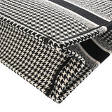 CHRISTIAN DIOR クリスチャンディオール ブックトート ミディアム ハウンドトゥース ブラック/ホワイト M1296ZRPIS レディース キャンバス ハンドバッグ 新同 中古 銀蔵