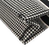 CHRISTIAN DIOR クリスチャンディオール ブックトート ミディアム ハウンドトゥース ブラック/ホワイト M1296ZRPIS レディース キャンバス ハンドバッグ 新同 中古 銀蔵