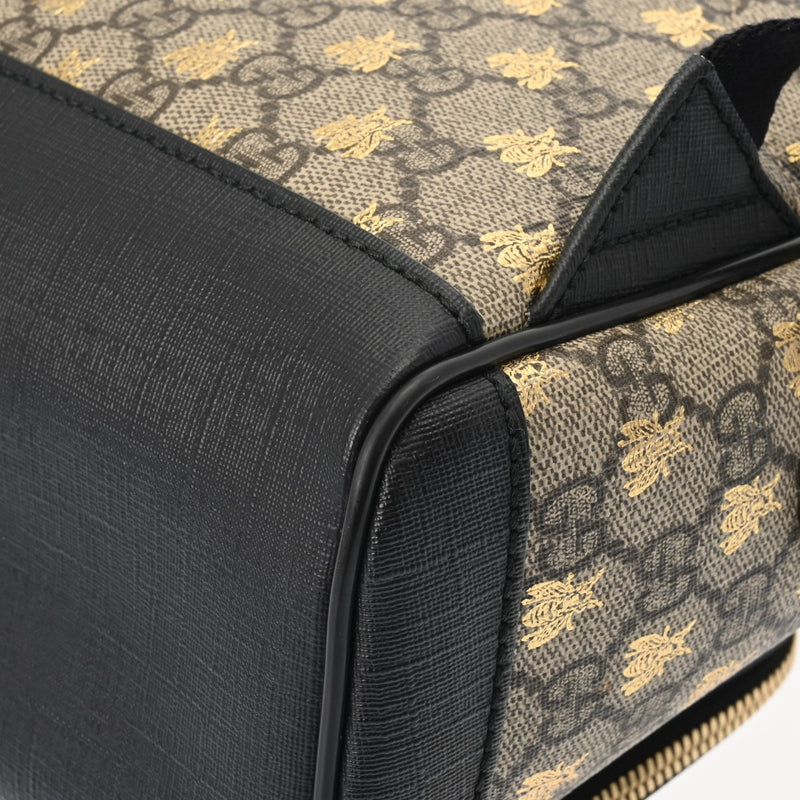 GUCCI グッチ GGスプリーム バッグパック ビー ベージュ/ブラック 427042 ユニセックス GGスプリームキャンバス レザー リュック・デイパック ABランク 中古 銀蔵