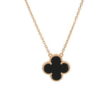VAN CLEEF & ARPELS ヴァンクリーフ＆アーペル ヴィンテージ アルハンブラ オニキス VCARA45800 レディース K18イエローゴールド YG ネックレス Aランク 中古 銀蔵