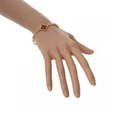 VAN CLEEF & ARPELS ヴァンクリーフ＆アーペル ヴィンテージ アルハンブラ カーネリアン VCARF35500 レディース K18イエローゴールド YG ブレスレット Aランク 中古 銀蔵