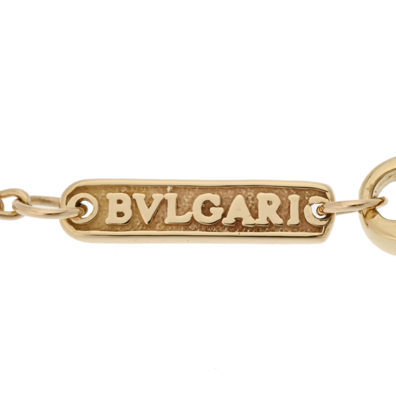 BVLGARI ブルガリ クロス エメラルド ダイヤ レディース K18イエローゴールド YG ネックレス Aランク 中古 銀蔵