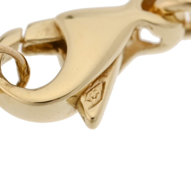 BVLGARI ブルガリ クロス エメラルド ダイヤ レディース K18イエローゴールド YG ネックレス Aランク 中古 銀蔵