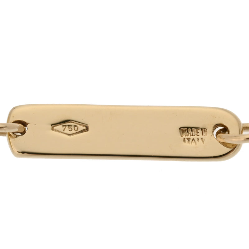 BVLGARI ブルガリ クロス エメラルド ダイヤ レディース K18イエローゴールド YG ネックレス Aランク 中古 銀蔵