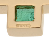 BVLGARI ブルガリ クロス エメラルド ダイヤ レディース K18イエローゴールド YG ネックレス Aランク 中古 銀蔵