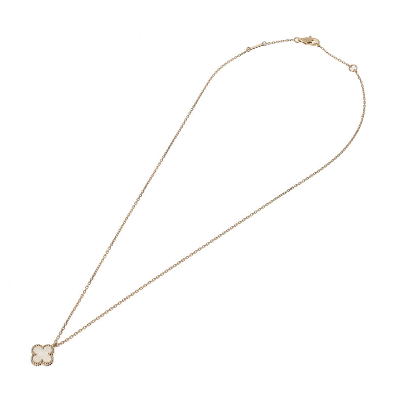 VAN CLEEF & ARPELS ヴァンクリーフ＆アーペル スウィート アルハンブラ マザーオブパール VCARF69100 レディース K18イエローゴールド YG ネックレス Aランク 中古 銀蔵