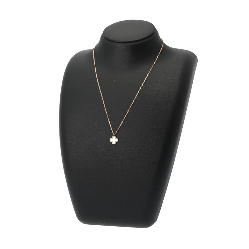 VAN CLEEF & ARPELS ヴァンクリーフ＆アーペル スウィート アルハンブラ マザーオブパール VCARF69100 レディース K18イエローゴールド YG ネックレス Aランク 中古 銀蔵