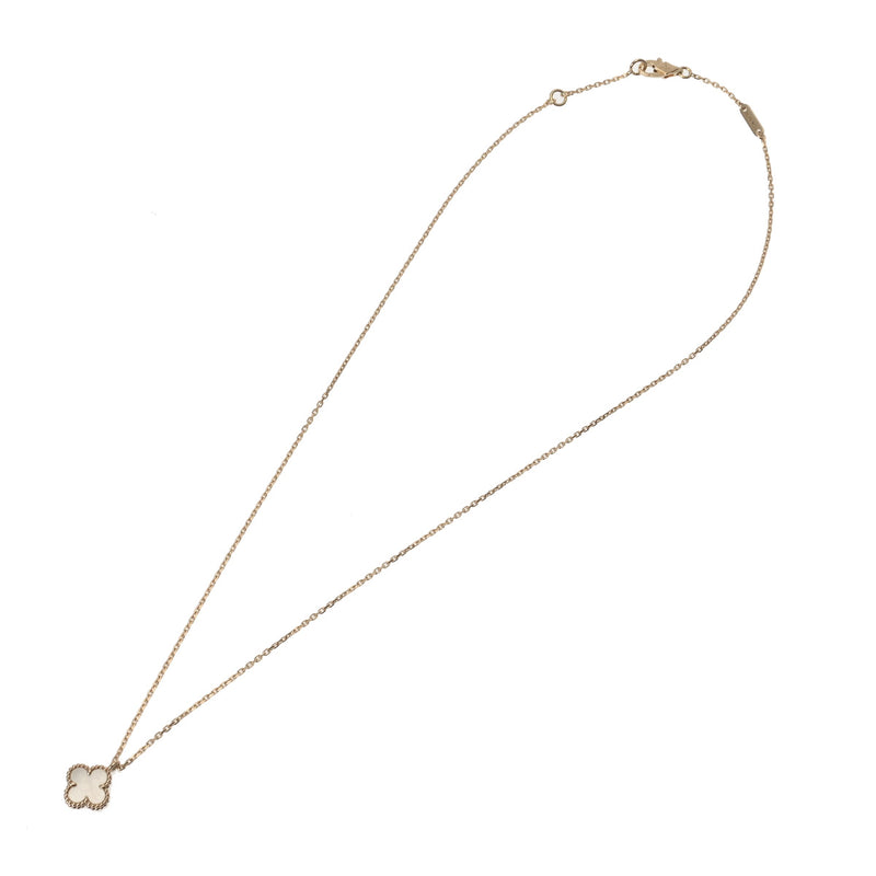 VAN CLEEF & ARPELS ヴァンクリーフ＆アーペル スウィート アルハンブラ マザーオブパール VCARF69100 レディース K18イエローゴールド YG ネックレス Aランク 中古 銀蔵