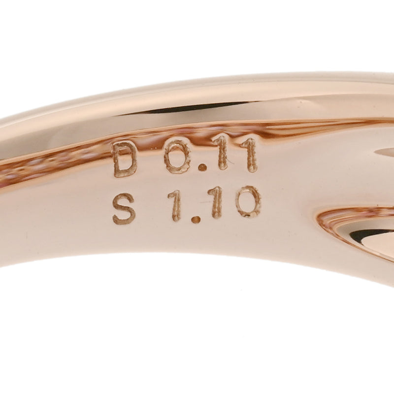 Ponte Vecchio ポンテヴェキオ ピッコリーニリング ダイヤ0.11ct ピンクサファイア1.10ct 11号 レディース K18ピンクゴールド PG リング・指輪 Aランク 中古 銀蔵