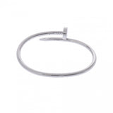 CARTIER カルティエ ジュストアンクル 新型 #17 レディース K18ホワイトゴールド WG ブレスレット Aランク 中古 銀蔵