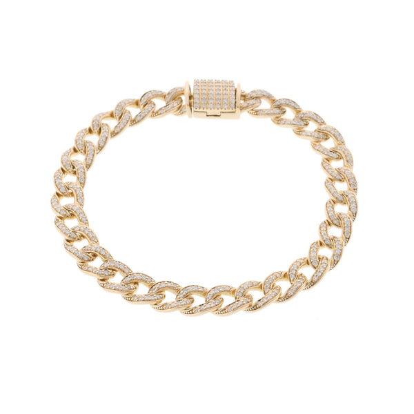 no brand ノーブランド ダイヤ 2.04ct レディース K18イエローゴールド YG ブレスレット Aランク 中古 銀蔵
