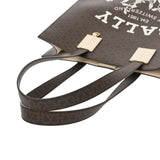 BALLY バリー クリスタリア フラワーモチーフ ブラウン レディース PVC トートバッグ Aランク 中古 銀蔵