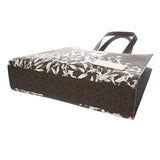 BALLY バリー クリスタリア フラワーモチーフ ブラウン レディース PVC トートバッグ Aランク 中古 銀蔵