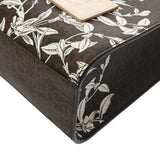 BALLY バリー クリスタリア フラワーモチーフ ブラウン レディース PVC トートバッグ Aランク 中古 銀蔵