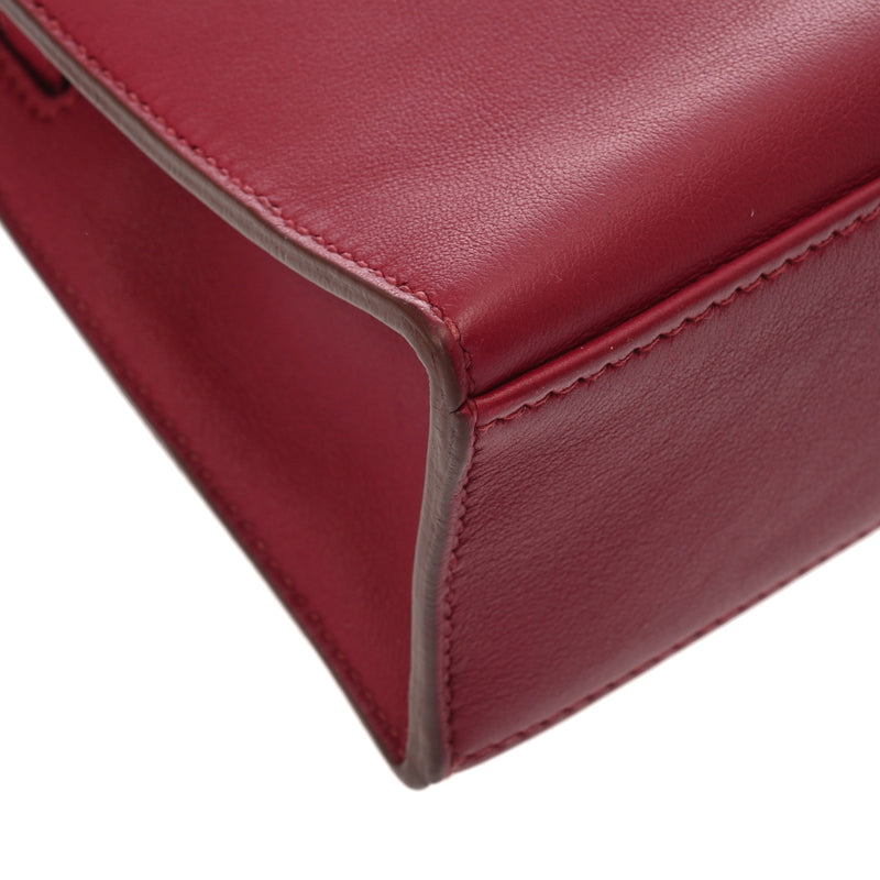 HERMES エルメス ポシェットケリー ルビー □O刻印(2011年頃) レディース ヴォースイフト ハンドバッグ ABランク 中古 銀蔵