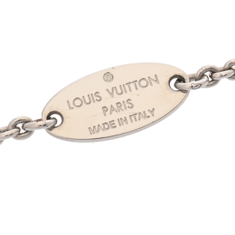 LOUIS VUITTON ルイヴィトン エセンシャルV 新型 シルバー M63197 レディース メタル ネックレス ABランク 中古 銀蔵