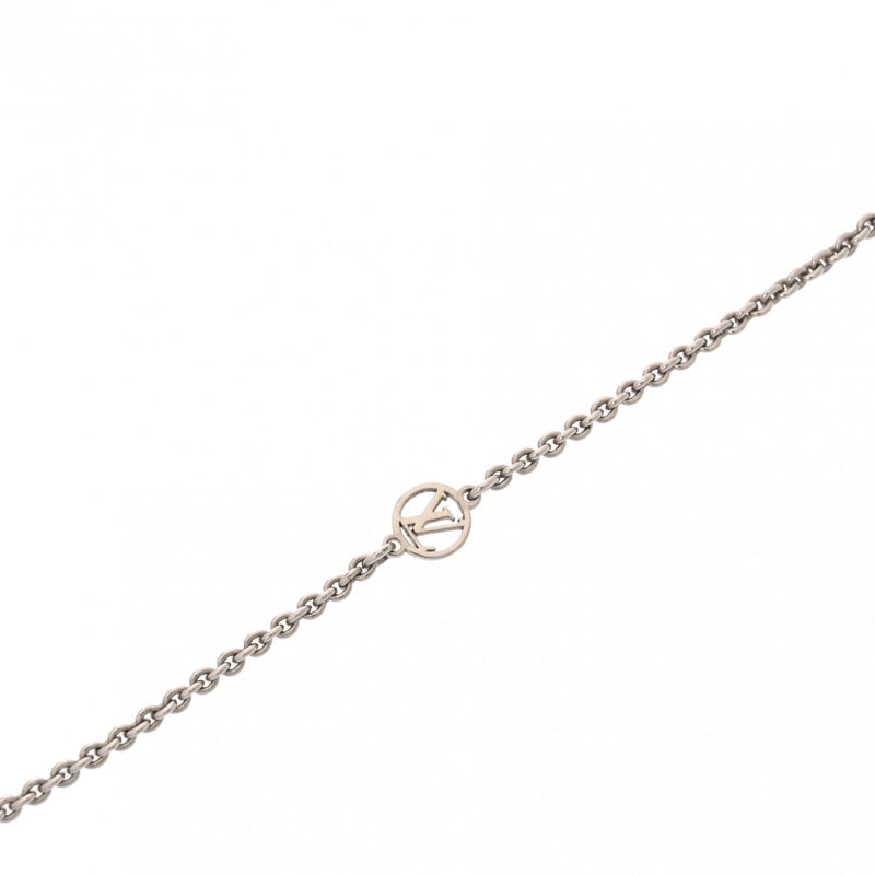 LOUIS VUITTON ルイヴィトン エセンシャルV 新型 シルバー M63197 レディース メタル ネックレス ABランク 中古 銀蔵