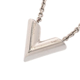 LOUIS VUITTON ルイヴィトン エセンシャルV 新型 シルバー M63197 レディース メタル ネックレス ABランク 中古 銀蔵