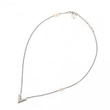 LOUIS VUITTON ルイヴィトン エセンシャルV 新型 シルバー M63197 レディース メタル ネックレス ABランク 中古 銀蔵