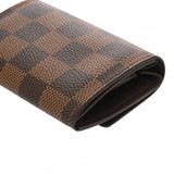 LOUIS VUITTON ルイヴィトン ダミエ ポルトモネ プラ ブラウン N61930 レディース ダミエキャンバス コインケース 新同 中古 銀蔵
