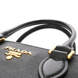 PRADA プラダ 2WAYバッグ ブラック 1BA113 レディース サフィアーノ ハンドバッグ ABランク 中古 銀蔵