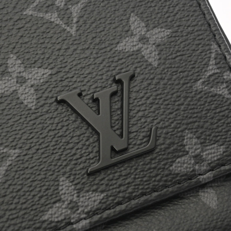 LOUIS VUITTON ルイヴィトン モノグラムエクリプス ディストリクト PM NV3 ブラック/グレー M46255 メンズ モノグラムキャンバス ショルダーバッグ Aランク 中古 銀蔵