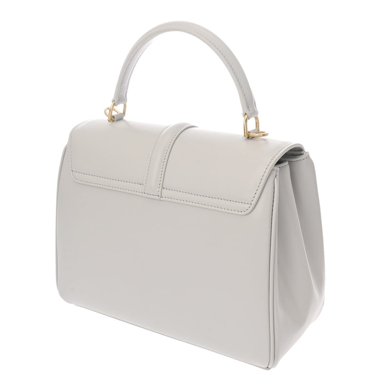 CELINE セリーヌ スモール 16セーズバッグ グレー 188003 レディース サテンドカーフスキン ハンドバッグ Aランク 中古 銀蔵