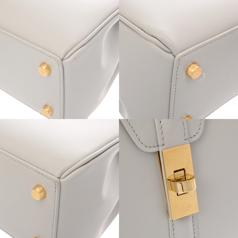 CELINE セリーヌ スモール 16セーズバッグ グレー 188003 レディース サテンドカーフスキン ハンドバッグ Aランク 中古 銀蔵