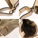 LOEWE ロエベ ブロンズ/ベージュ レディース キャンバス レザー ショルダーバッグ Bランク 中古 銀蔵