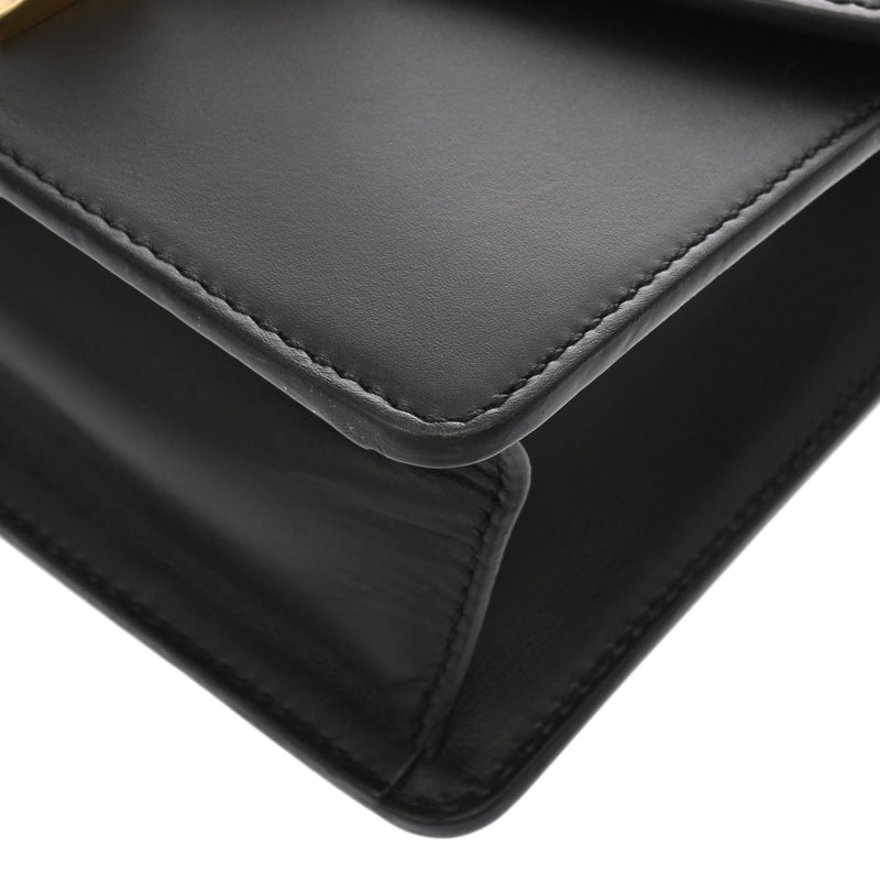 GUCCI グッチ シルヴィ ミニ チェーンショルダー ブラック 431666 レディース レザー ショルダーバッグ ABランク 中古 銀蔵