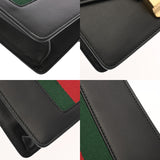 GUCCI グッチ シルヴィ ミニ チェーンショルダー ブラック 431666 レディース レザー ショルダーバッグ ABランク 中古 銀蔵