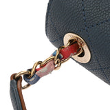 CHANEL シャネル マトラッセ 2WAYバッグ ブルー レディース キャビアスキン ハンドバッグ Bランク 中古 銀蔵