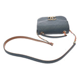 CHANEL シャネル マトラッセ 2WAYバッグ ブルー レディース キャビアスキン ハンドバッグ Bランク 中古 銀蔵