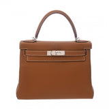 HERMES エルメス ケリー 28 内縫い 2WAY ゴールド Y刻印(2020年頃)  レディース トゴ ハンドバッグ Aランク 中古 銀蔵