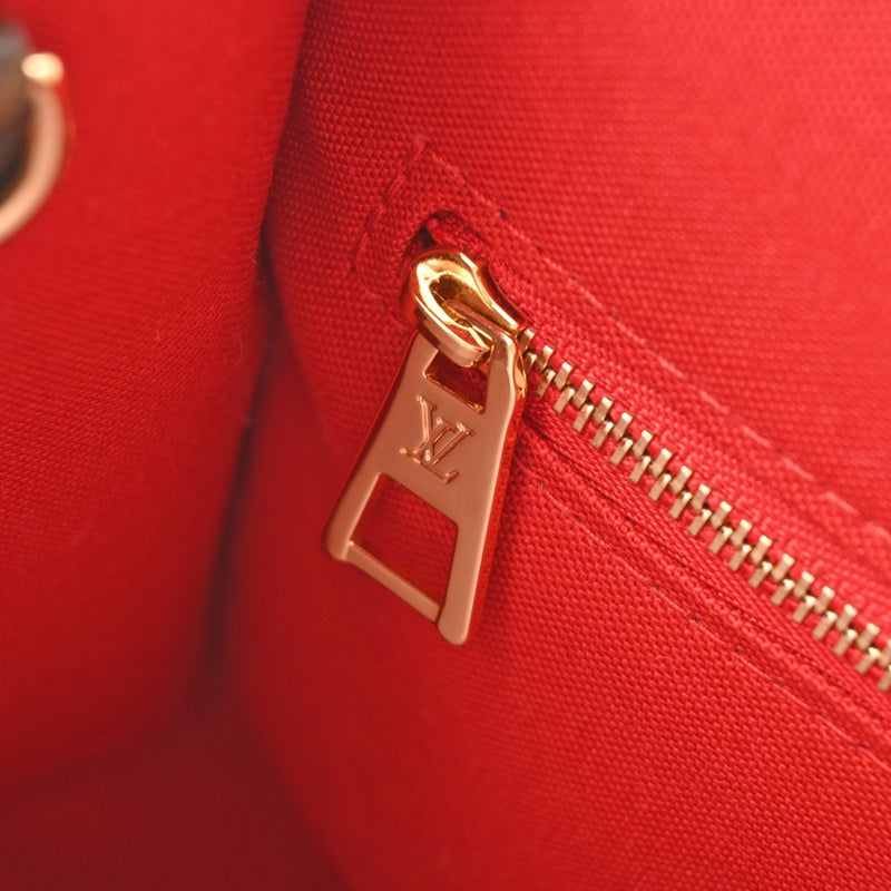 LOUIS VUITTON ルイヴィトン モノグラムリバース オンザゴー PM ブラウン M46373 レディース モノグラムキャンバス ハンドバッグ 新同 中古 銀蔵