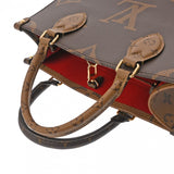 LOUIS VUITTON ルイヴィトン モノグラムリバース オンザゴー PM ブラウン M46373 レディース モノグラムキャンバス ハンドバッグ 新同 中古 銀蔵