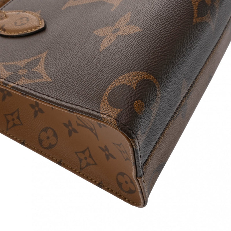 LOUIS VUITTON ルイヴィトン モノグラムリバース オンザゴー PM ブラウン M46373 レディース モノグラムキャンバス ハンドバッグ 新同 中古 銀蔵