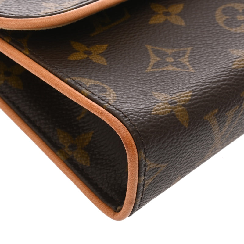 LOUIS VUITTON ルイヴィトン モノグラム ポシェットフロランティーヌ ベルトS ブラウン M51855 レディース モノグラムキャンバス ウエストバッグ ABランク 中古 銀蔵