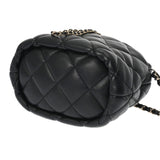 CHANEL シャネル マトラッセ チェーンショルダー 巾着 ブラック レディース ラムスキン ショルダーバッグ ABランク 中古 銀蔵