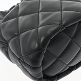 CHANEL シャネル マトラッセ チェーンショルダー 巾着 ブラック レディース ラムスキン ショルダーバッグ ABランク 中古 銀蔵