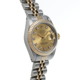 ロレックス デイトジャスト 10Pダイヤ 69173G E番(1990年頃製造) シャンパン/ダイヤモンド レディース 腕時計 自動巻き 中古 銀蔵