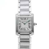 カルティエ タンク フランセーズ SM W51008Q3 ホワイト レディース 腕時計 クォーツ 中古 銀蔵