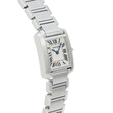 カルティエ タンク フランセーズ SM W51008Q3 ホワイト レディース 腕時計 クォーツ 中古 銀蔵