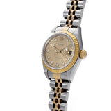 ロレックス デイトジャスト 10Pダイヤ 79173G K番(2001年頃製造) シャンパンコンピュータ/ダイヤモンド レディース 腕時計 自動巻き 中古 銀蔵