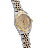 ロレックス デイトジャスト 10Pダイヤ 79173G K番(2001年頃製造) シャンパンコンピュータ/ダイヤモンド レディース 腕時計 自動巻き 中古 銀蔵