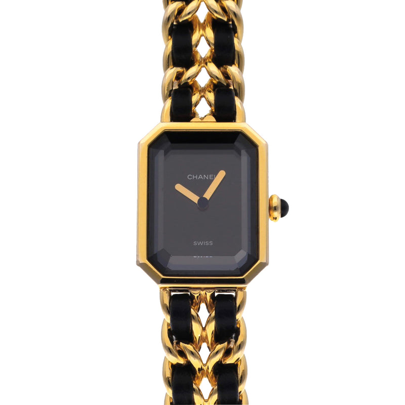 シャネル プルミエール Mサイズ H0001 ブラック レディース 腕時計 クォーツ 中古 銀蔵