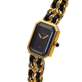 シャネル プルミエール Mサイズ H0001 ブラック レディース 腕時計 クォーツ 中古 銀蔵