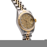 ロレックス デイトジャスト 10Pダイヤ 79173G K番(2001年頃製造) シャンパンコンピュータ/ダイヤモンド レディース 腕時計 自動巻き 中古 銀蔵