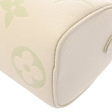 LOUIS VUITTON ルイヴィトン モノグラムアンプラント ナノスピーディ オフホワイト/グリーン M24169 レディース レザー ショルダーバッグ 新同 中古 銀蔵